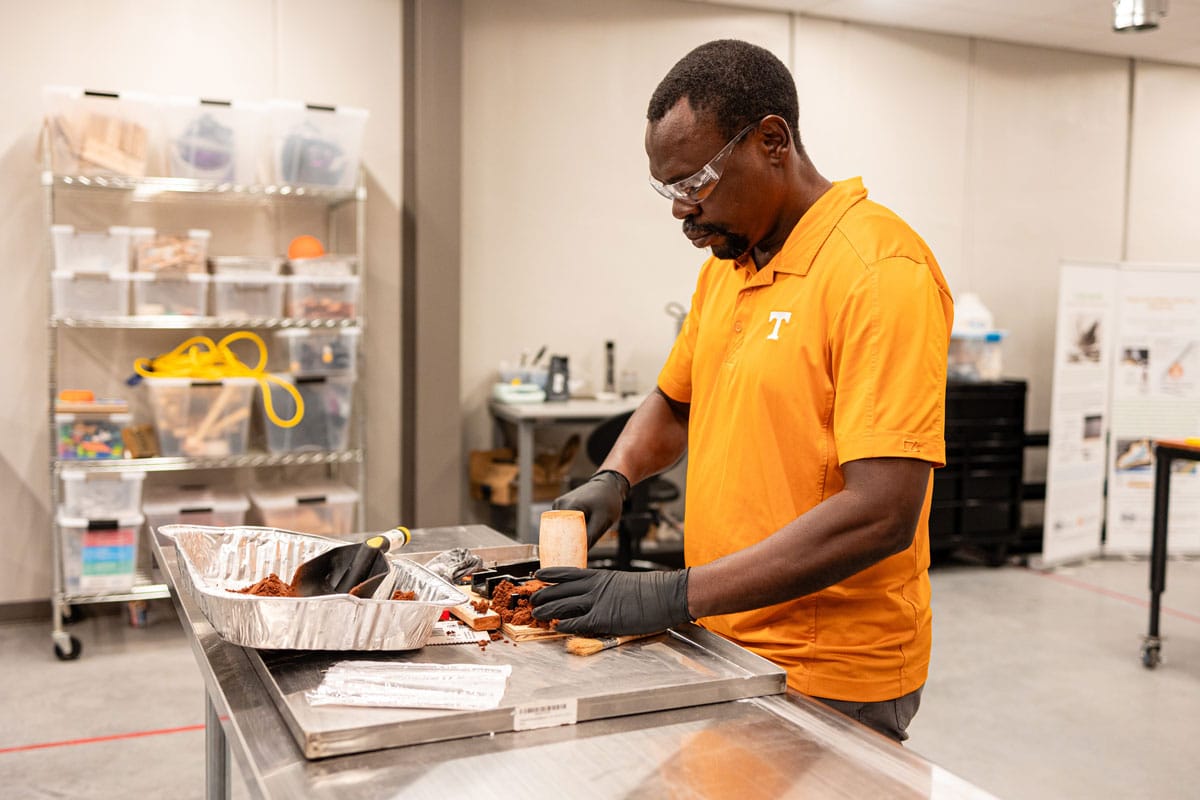 Grad student working in Innovation South