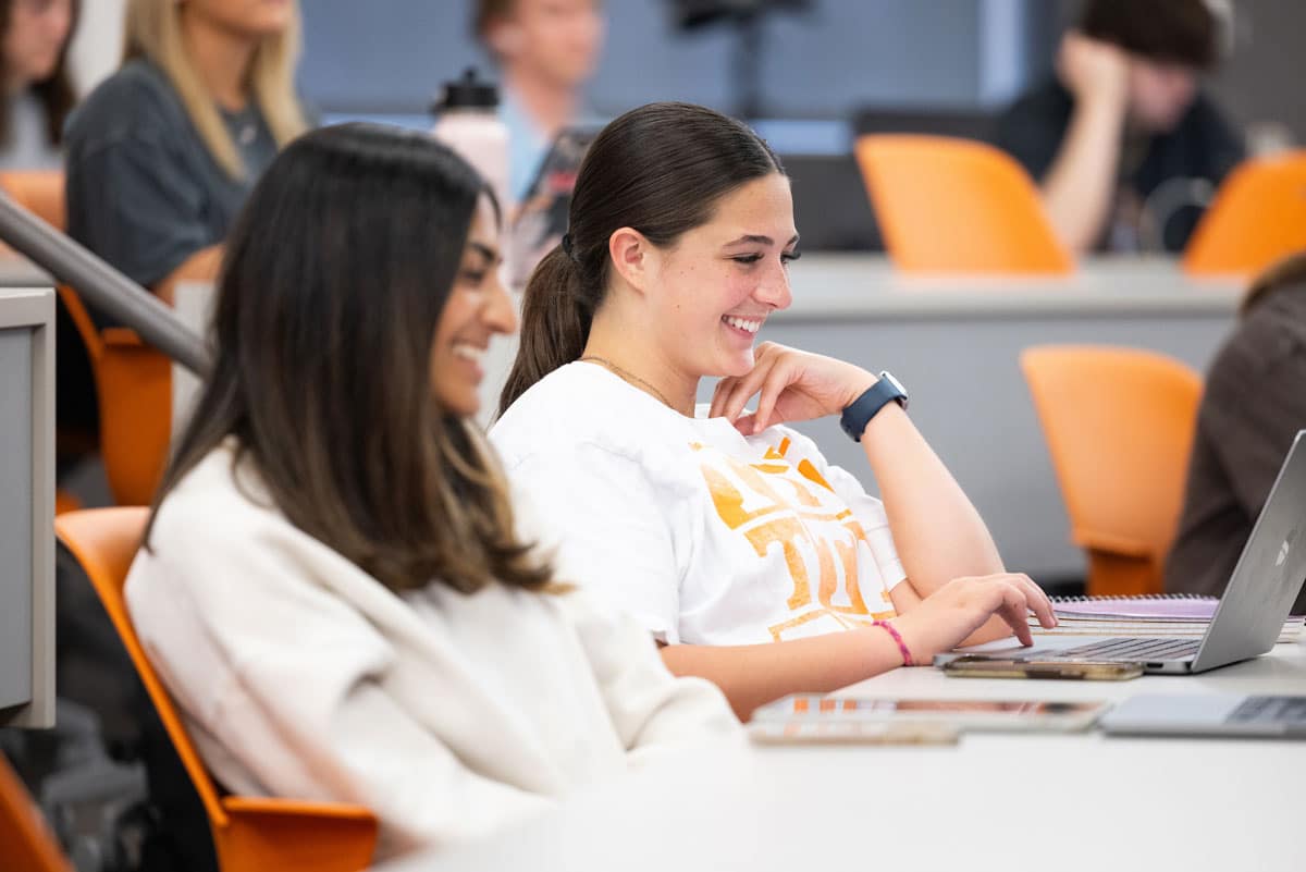 Students sitting in class