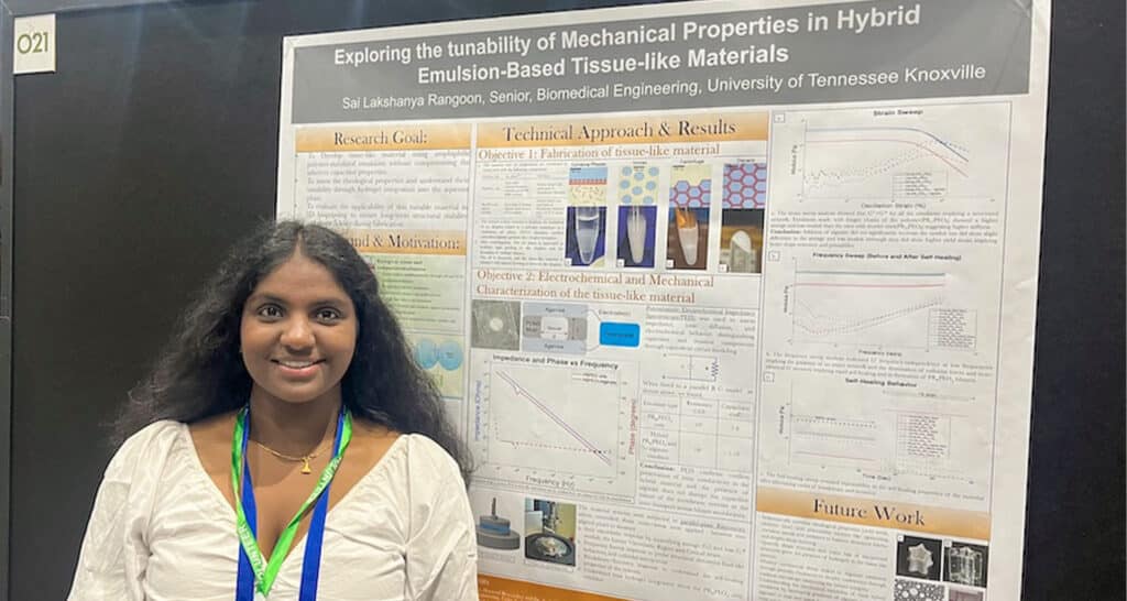 Sai Rangoon with her research poster