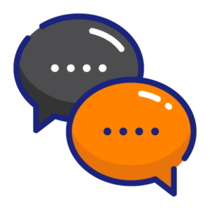 Icon of two speech bubbles