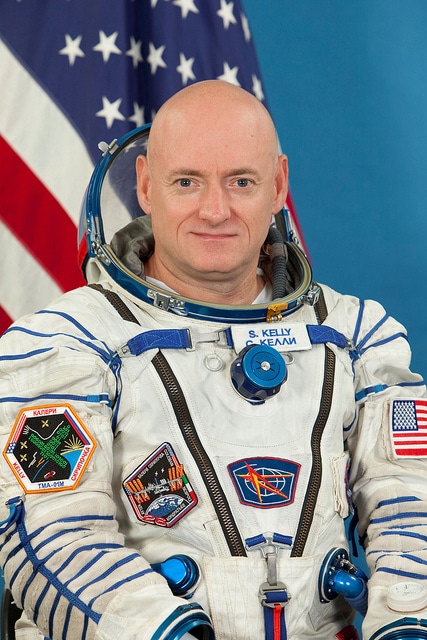 Scott Kelly in his astronaut uniform