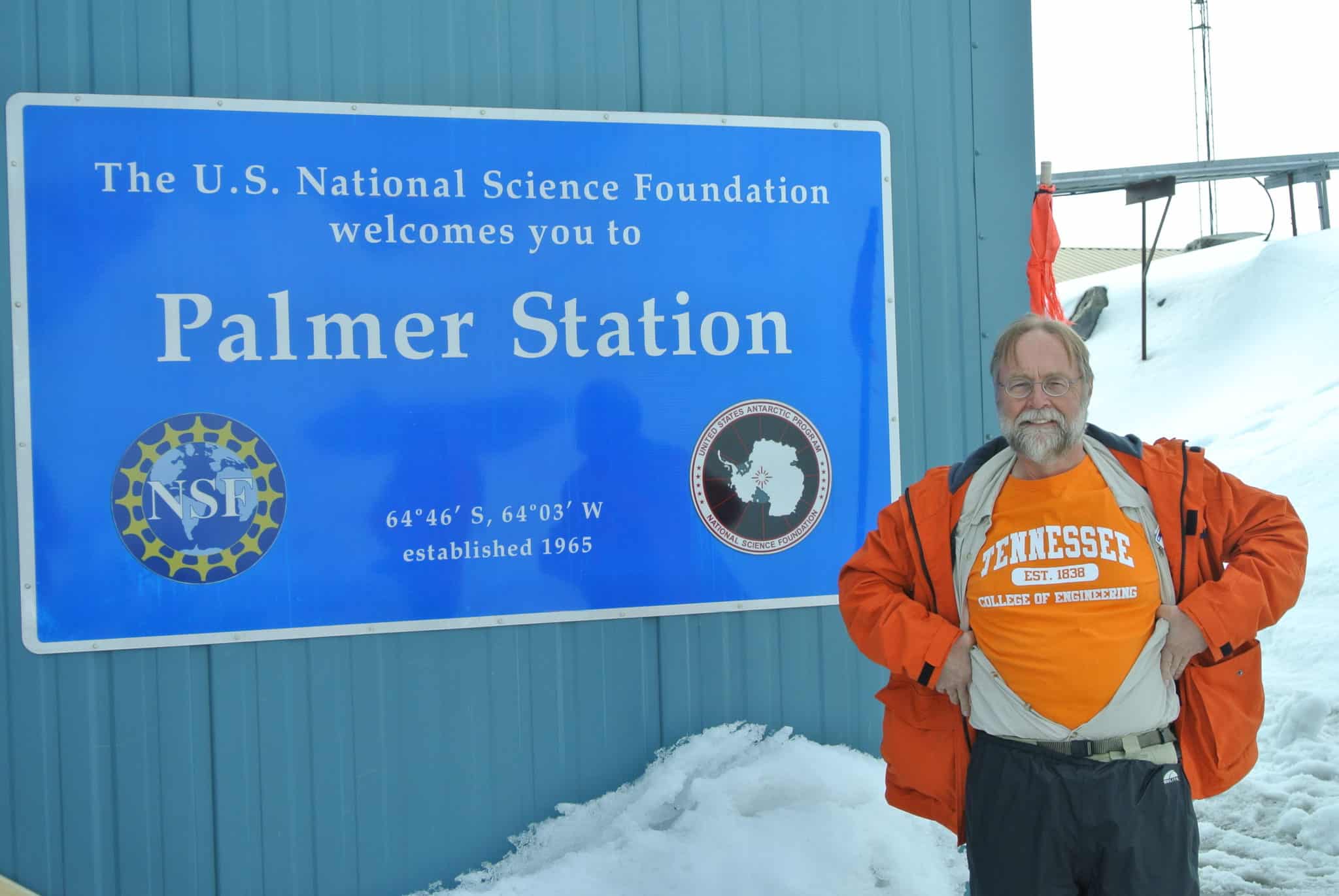 Jim Conklin at Palmer Station in Antarctica