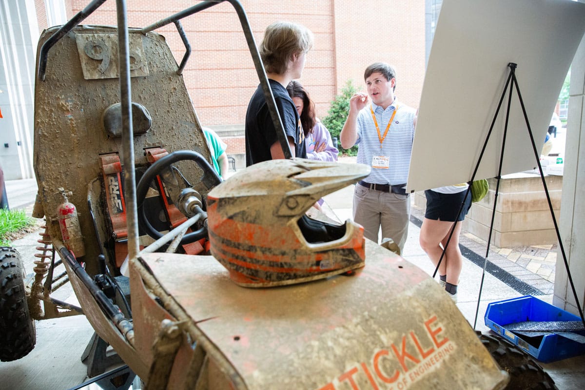 Students showing their senior design project