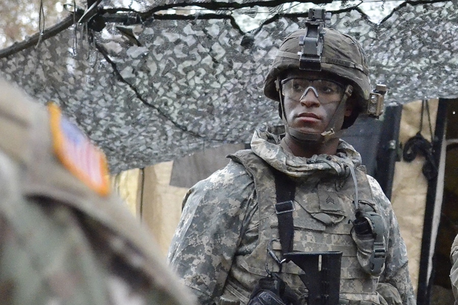 Soldier in tactical gear. Image courtesy of Department of Defense