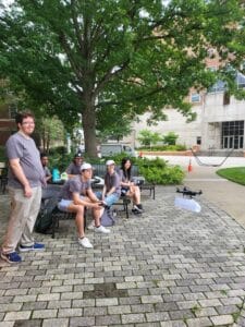 IREAAMU students practicing with a drone