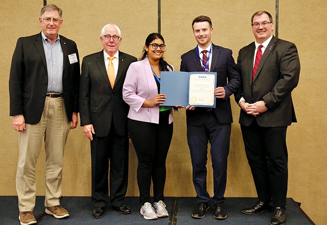 (Center) Sreya Kumpatla and Chad Bolding