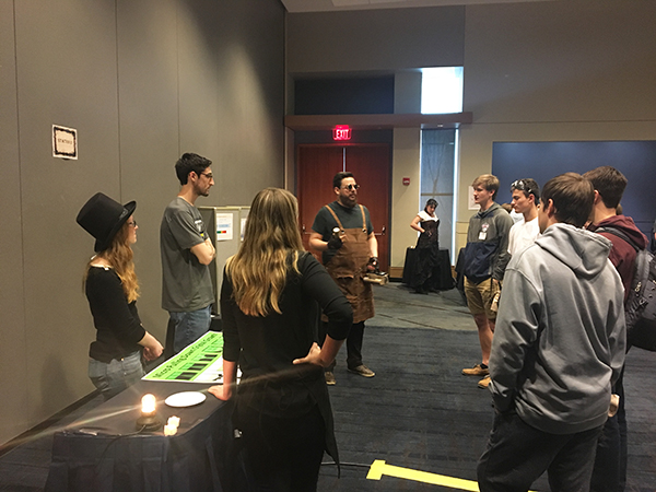 UT students speak to high school students at STEMpunk.
