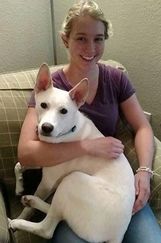 Sabrina Schwerzler with her dog