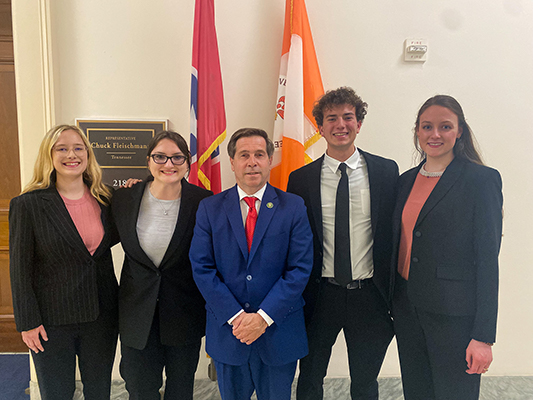 left to right: Maddie Maben, Marlena Alexander, Chuck Fleischman, Raymond Wysmierski, Madeline Loveday