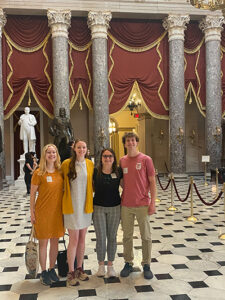 Madeline Loveday, Raymond Wysmierski, Marlena Alexander, MSE Vols Visit Washington DC and Maddie Maben