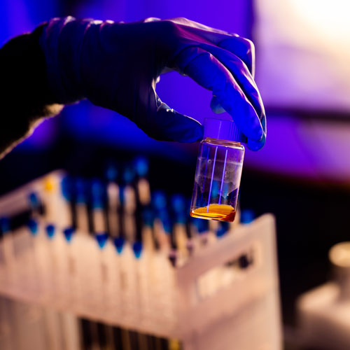  A graduate student works in the Polymer Characterization Laboratory