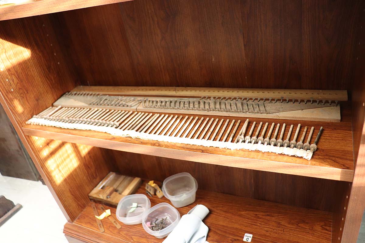 Disassembled keys of organs