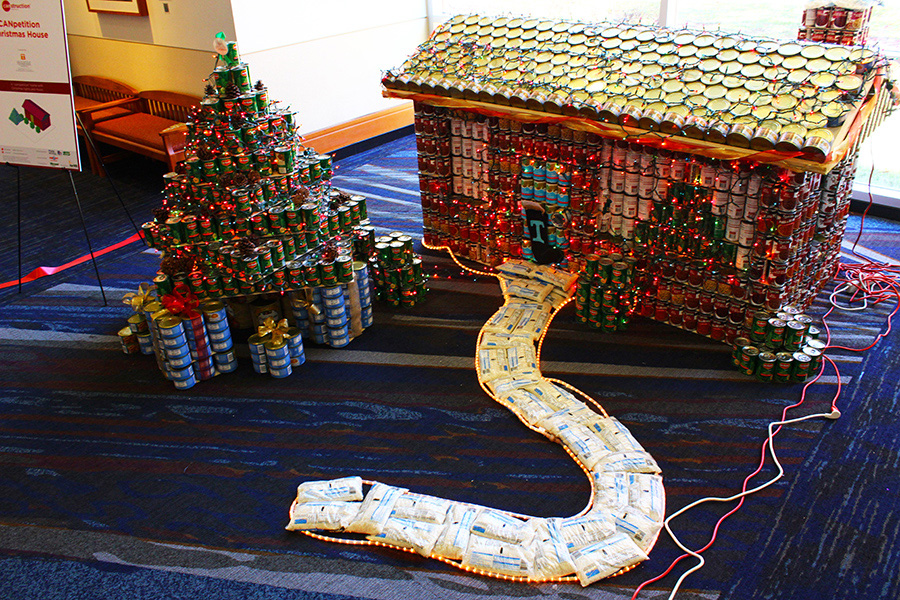 Civil Engineers Build Canstruction for Second Harvest