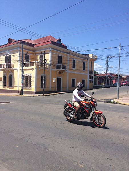 Motorcyclist in Nicaragua
