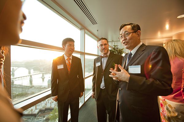 Min Kao at the Grand Opening of the New Facility