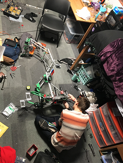 The YNOT robot build began in a dorm room.