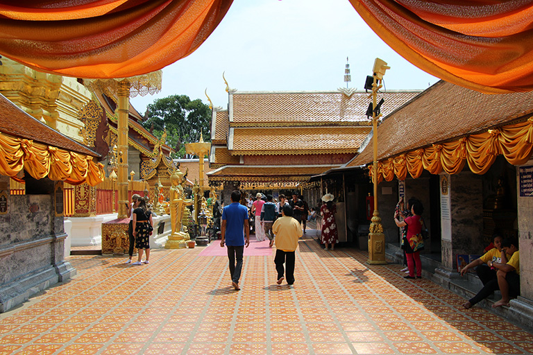At the Wat Phra That Doi Suthep.
