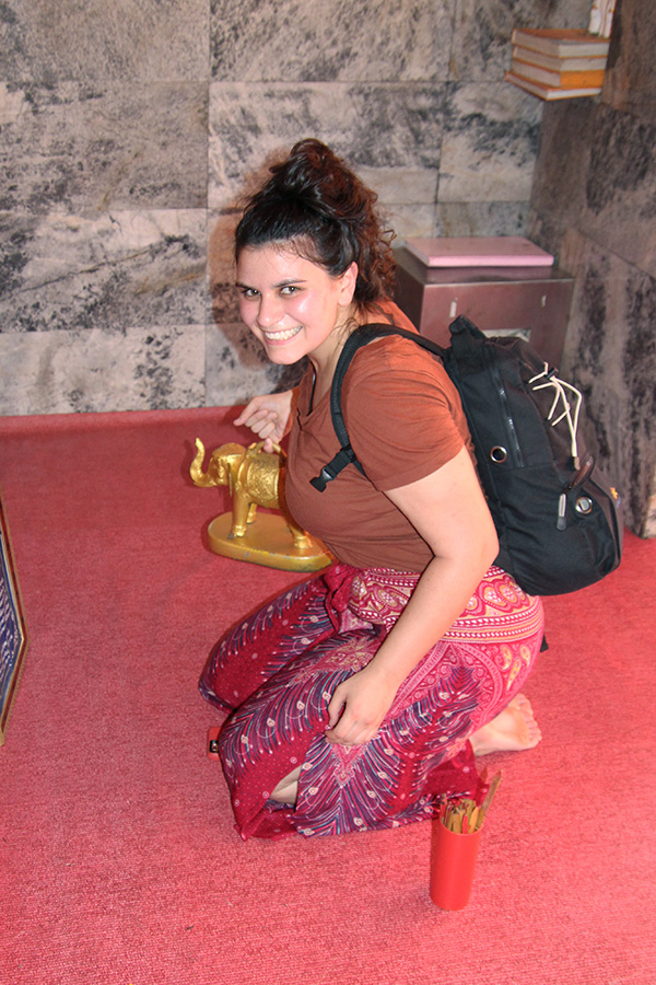 Sarah Jacob in the Wat Phra That Doi Suthep temple.