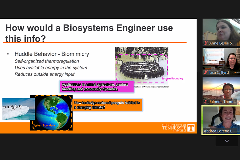 Andrea Ludwig delivers info on Biosystems Engineering and Soil Science.