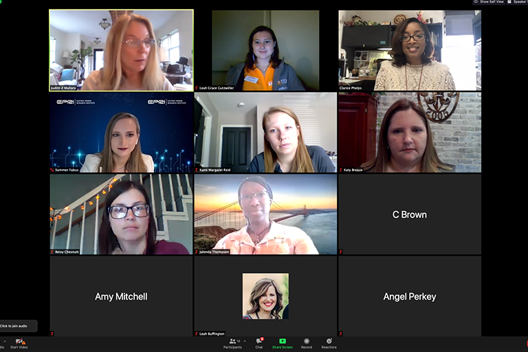Academic and Student Affairs/Women in Engineers group on Zoom.