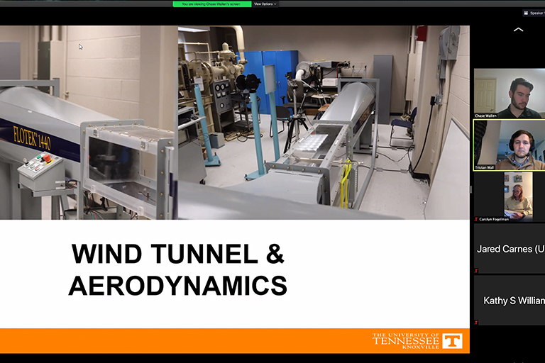 NASA ULI team shows off wind tunnel research.