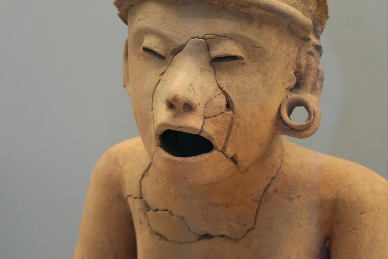 Pre-Columbian relic at the Museo Amparo in Puebla