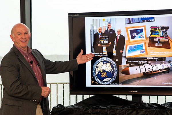 Major General Doug Pearson spoke to Tennessee AIAA members at a luncheon at UTSI.