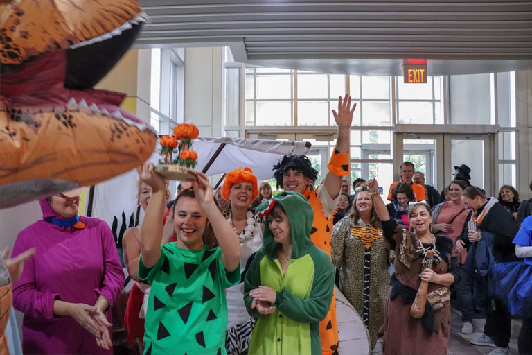 Nuclear Engineering had a Yabba Dabba Doo Time Dressed as the Flintstones