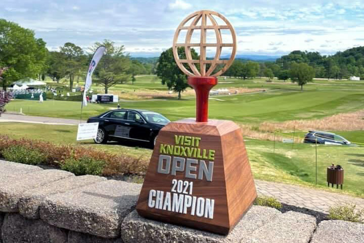 Visit Knoxville Open golf trophy