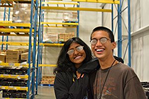 During the logistics and supply chain module, students traveled to H.T. Hackney’s distribution center and experienced how food products are stores and processed, including the “ice cream” room (-18° F).
