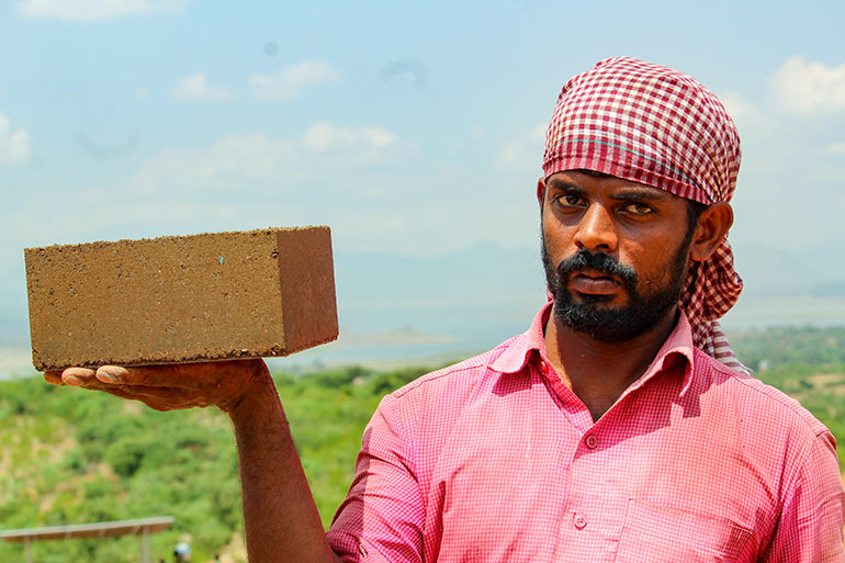 Brickmaker in India