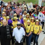 The characters in the "Despicable Me" movies were the theme for the Department of Mechanical, Aerospace and Biomedical Engineering, including MABE department head Matthew Mench (far left, with big nose) and former department head Bill Hamel (next to Mench with safety glasses).