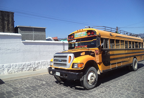 "Chicken bus" in Guatemala