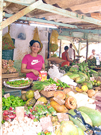 Vendor at a Cuban Produce Market