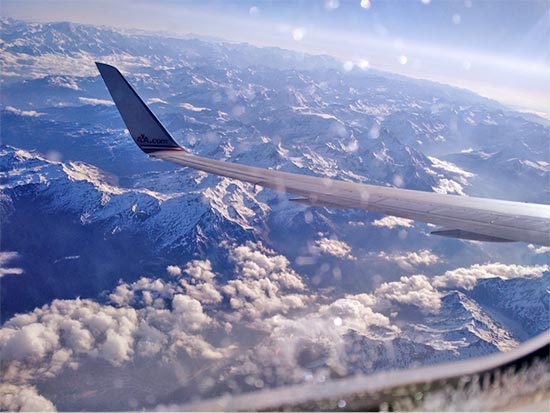 View of the Alps from Zane Rider's Plane