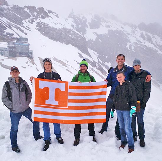 UT students at Zugspitze