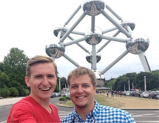 Parker Dulin and James Swart visit the Atomium