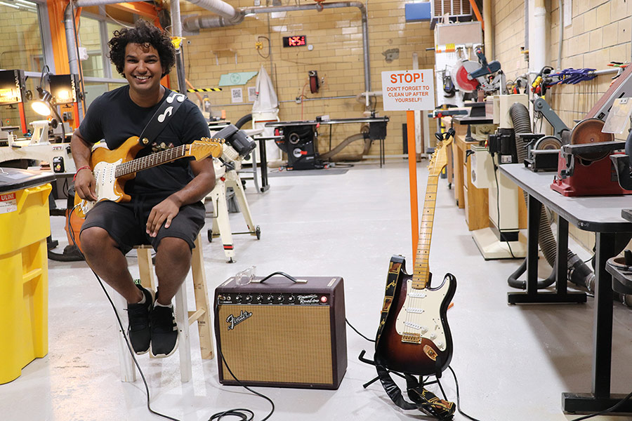 Alumnus Mitul Mistry returns to the ICS to chat about his experience building guitars.