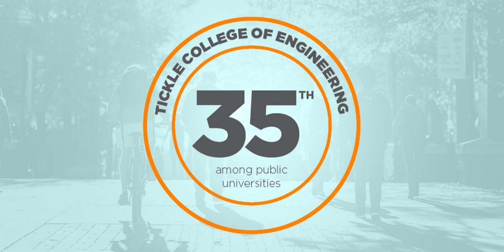 Tickle College of Engineering Ranked 35th Among Public Universities