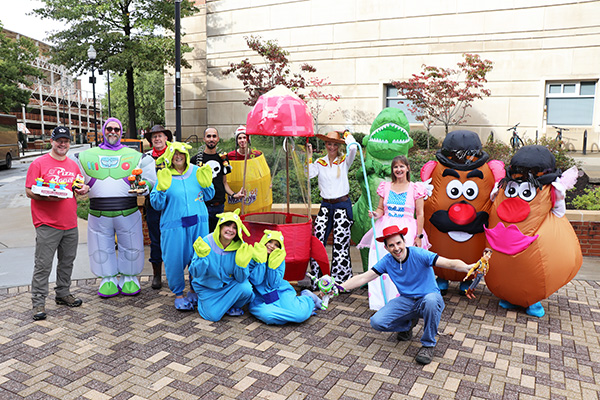 EECS won the Boo in the Courtyard costume contest with their "Toy Story" theme.