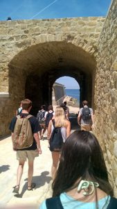 Arch and walls built hundreds of years ago on Tabarca Island.
