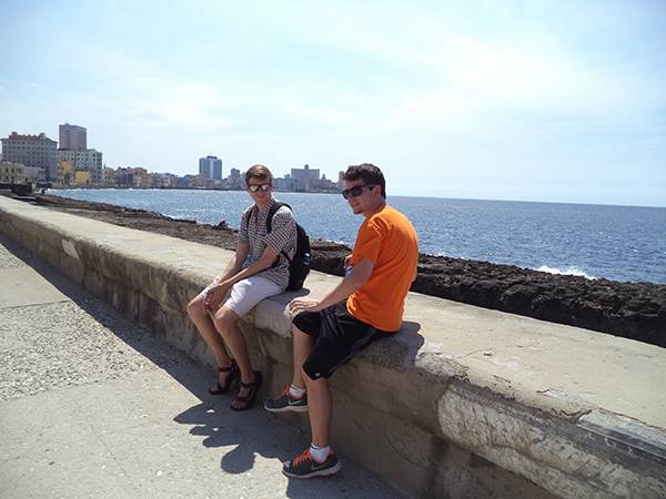 Reed Schneider and Brian Grim at the Malecon