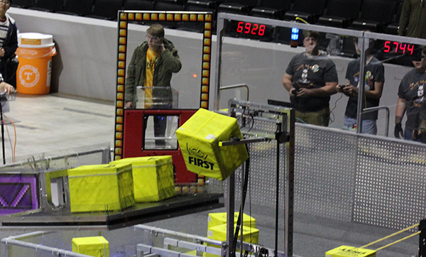 The precision block-placing abilities of the robots was impressive.