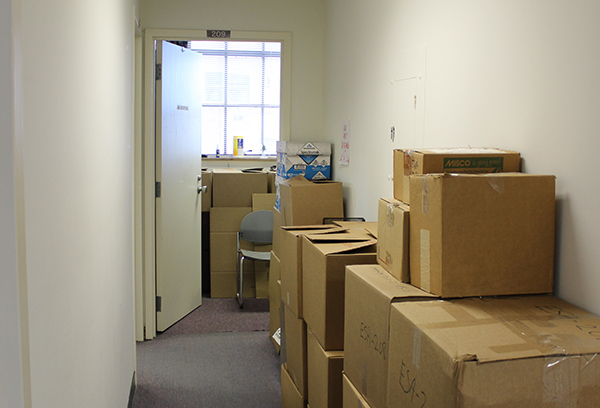 Nuclear Engineering offices packed up for move from Pasqua.