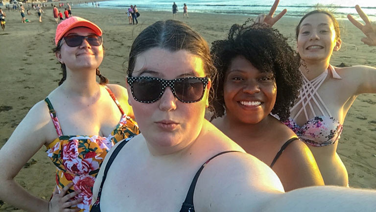 Brenna Clary and Other Students Visit the Beach