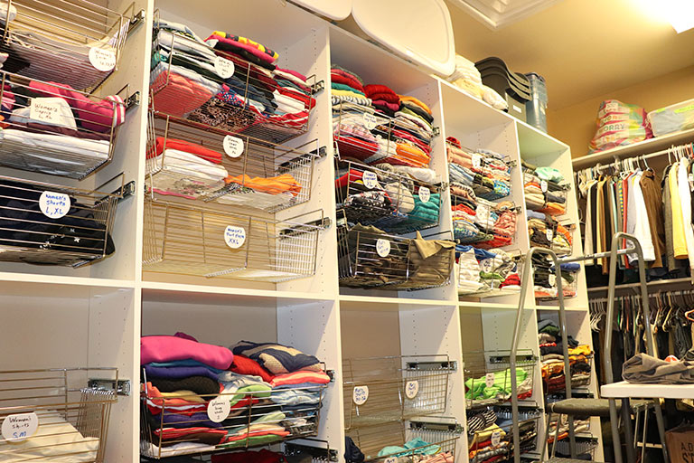 Closet with Necessities at United Way