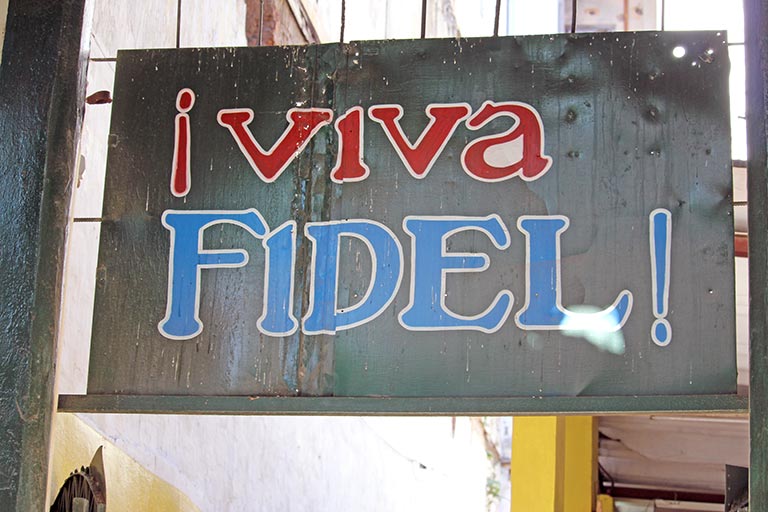 A Sign on a Cuban Street