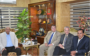 Aswan Gov. Maj. Gen. Magdy Fouad Hegazy, Dr. Howard Hall, Dr. Joseph Stainback, and Maj. Gen. Eng. Dr. AbdelelahEtawil.
