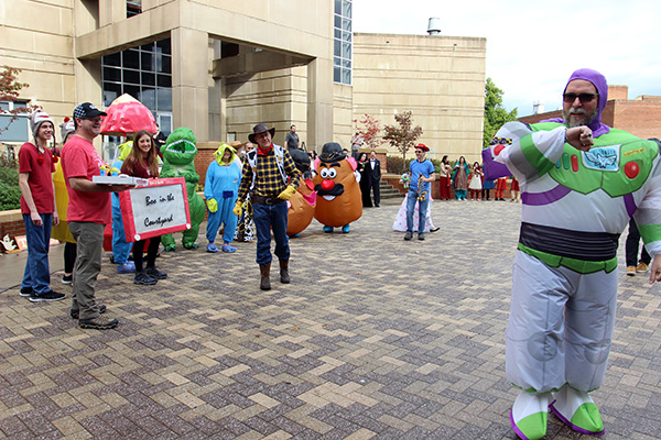EECS performs their "Toy Story" skit, starring Leon "Woody" Tolbert and Greg "Buzz" Peterson.