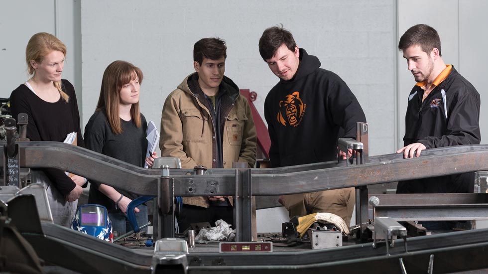 Students Discussing Custom Chassis